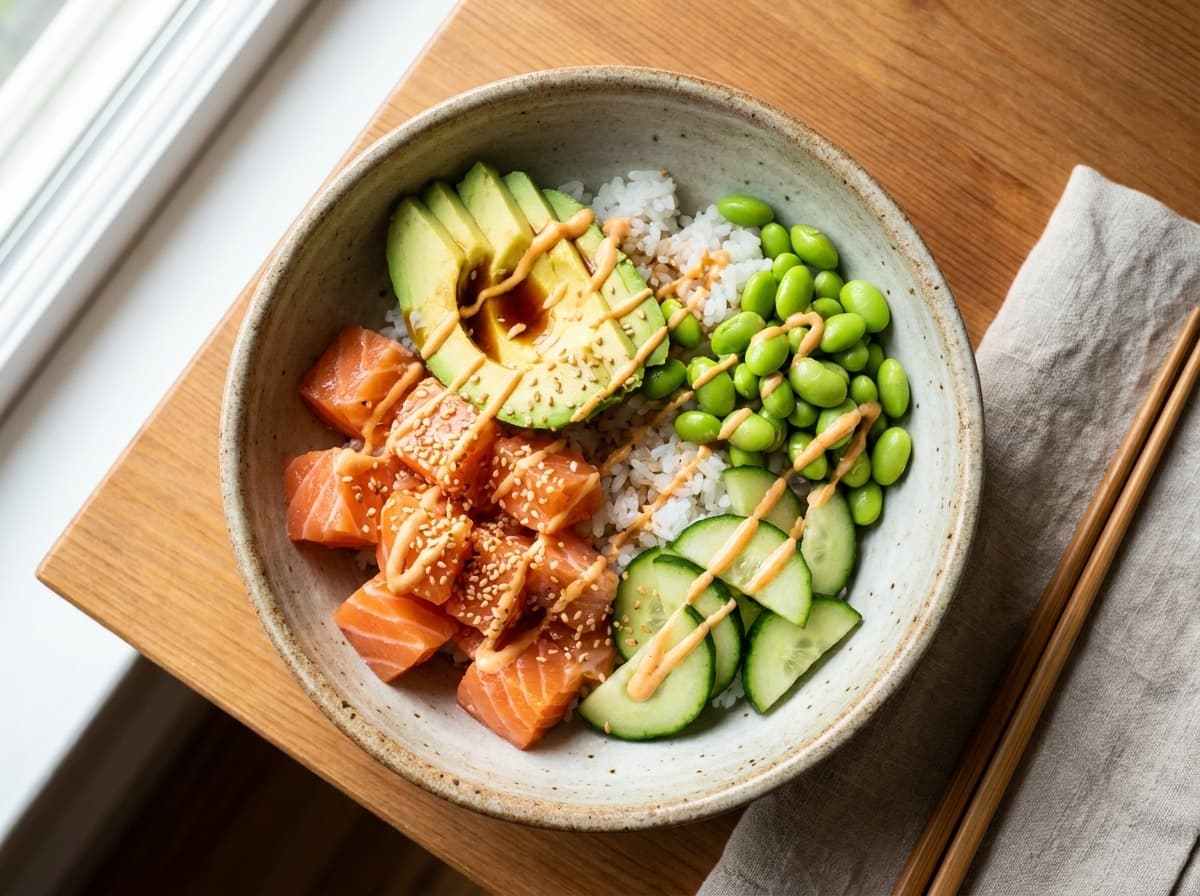 Salmon poke bowl