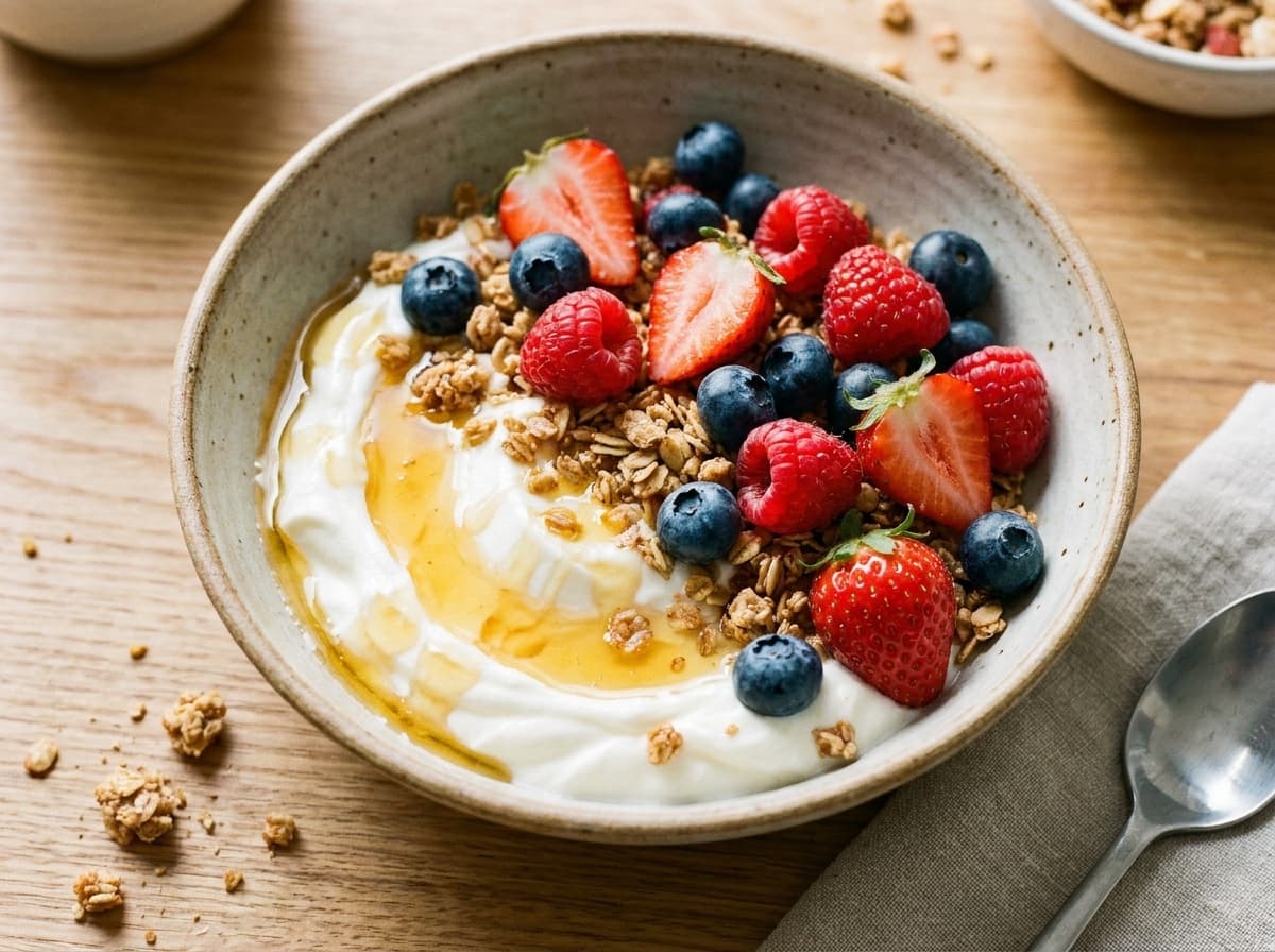 Yogurt and berries