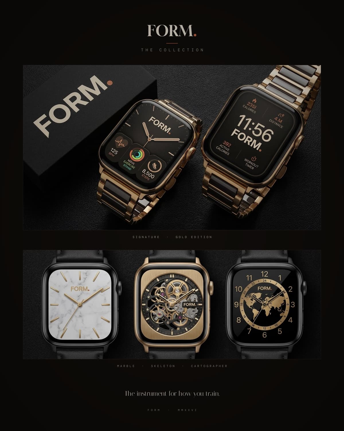 FORM on Apple Watch — dress analog face