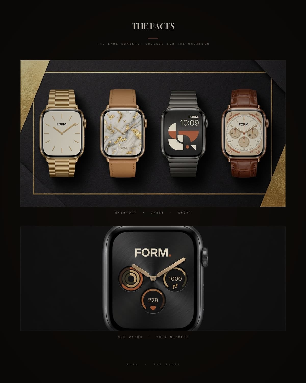 FORM on Apple Watch — guilloché lowkey face